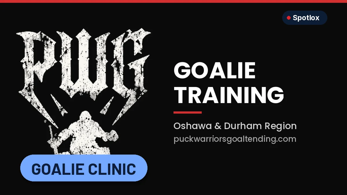 Puck Warriors Goaltending card image for Puck Warriors Development Goalie Clinic (Sundays 8:00) (Goalie, Oshawa)